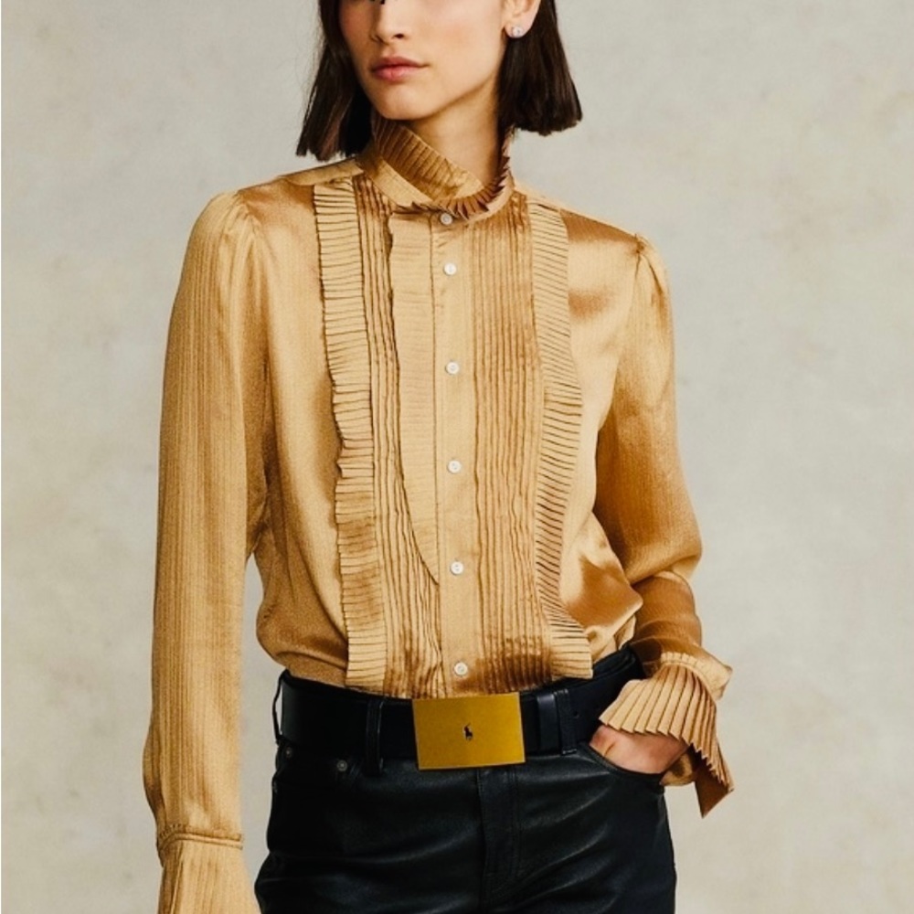 POLO RALPH LAUREN | Street Style Plain Party Style Metallic Shirt - Picture 2 of 7